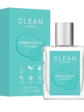 CLEAN Classic Warm Cotton & Mandarin Eau de Toilette - FULL SIZE 2 oz